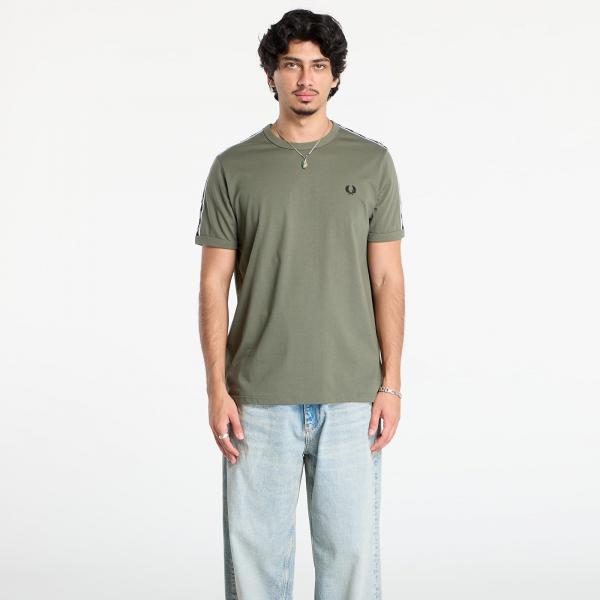 Tričko FRED PERRY Contrast Tape Ringer T-Shirt Lrlwrthgreen/ Blk XXL