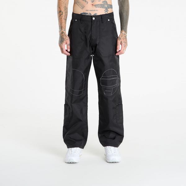 Kalhoty PLEASURES Daft Club Helmets Nylon Work Pants Black 28