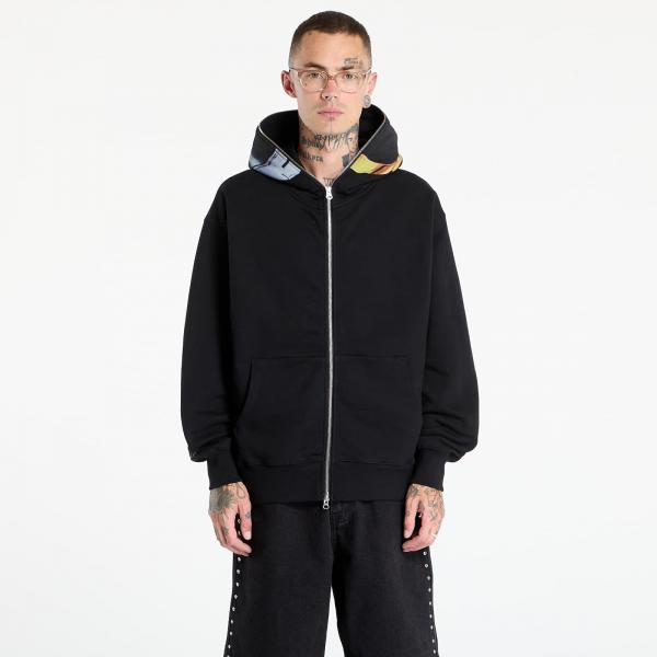 Mikina PLEASURES Daft Club Ram Zip Hoodie Black XL