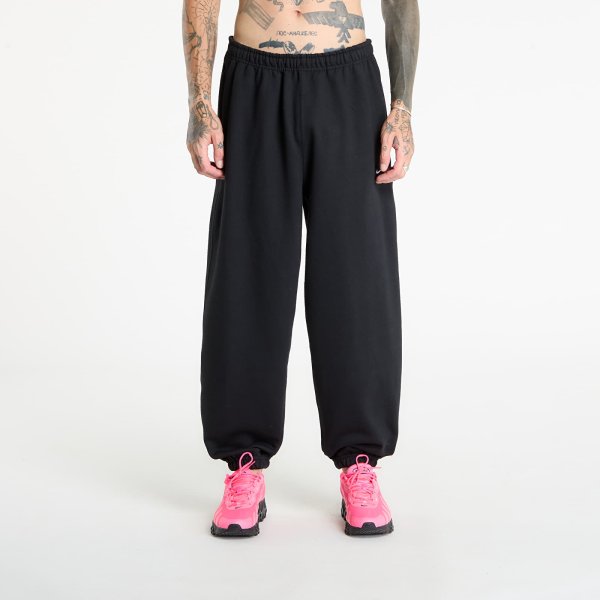 Tepláky Nike Solo Swoosh Men's Cuffed Fleece Pants Black/ Black/ White XL