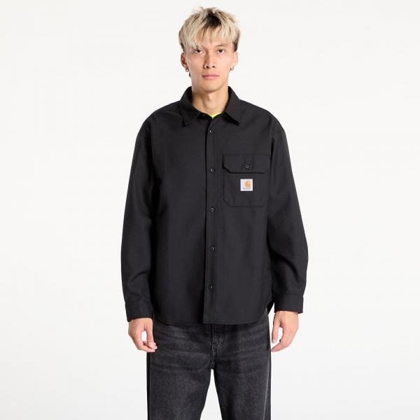 Košile Carhartt WIP L/S Ray Shirt UNISEX Black Rigid S