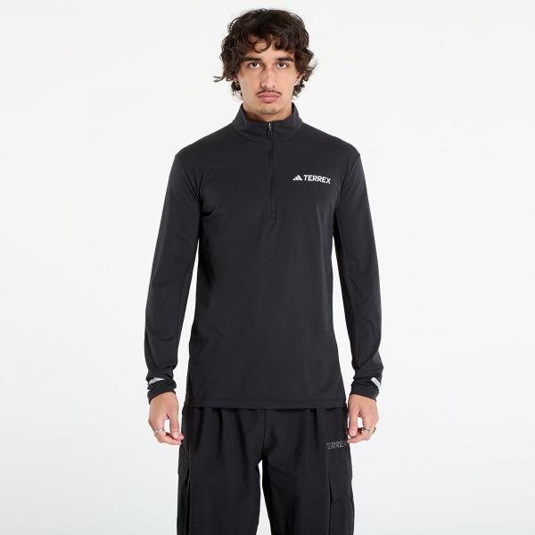 Tričko adidas Terrex Xperior Half-Zip Long-Sleeve Top Black S