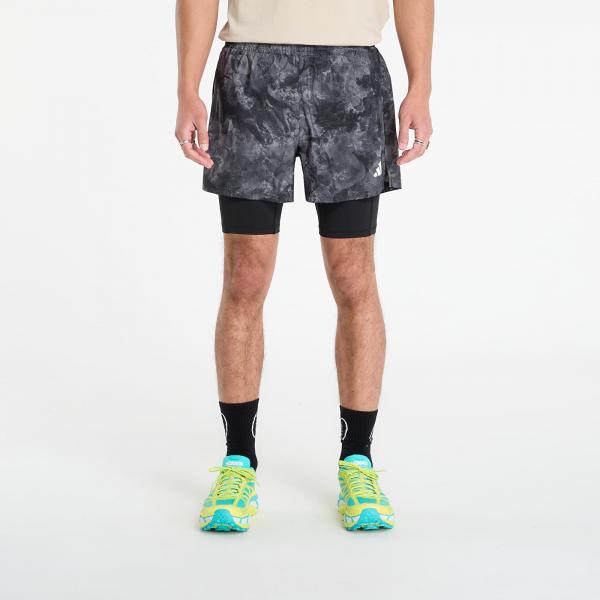 Šortky adidas Own The Run Spray Dye 2-In-1 Short Grey Four/ Black M