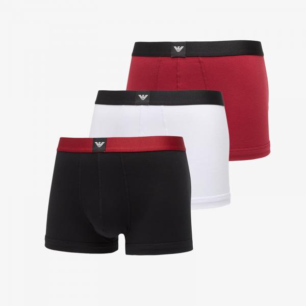 Boxerky EA7 Emporio Armani Bottom Trunk 3-Pack Rhubarb/ Black/ White S