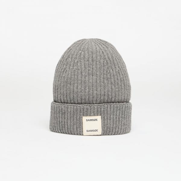 Čepice Samsøe Samsøe W Beanie Dark Grey Melange Universal