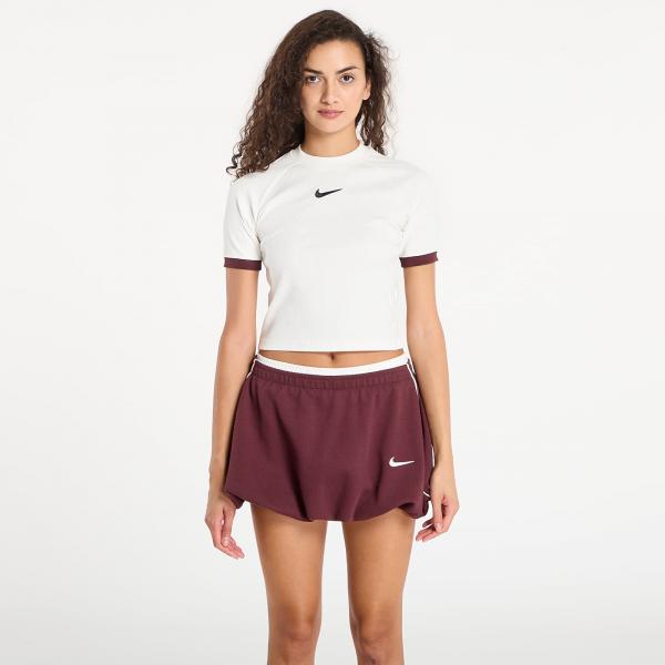 Top Nike W Ss Fitted Top Sail/ Burgundy Crush S
