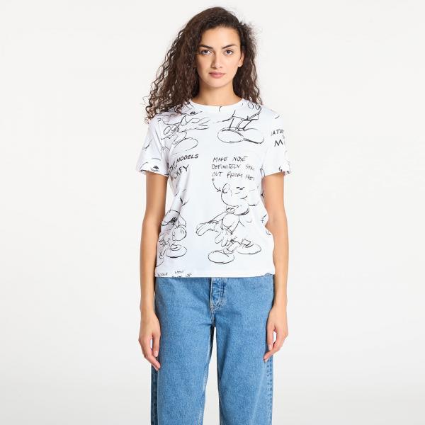Tričko Desigual Mickey Sketch T-Shirt White XS