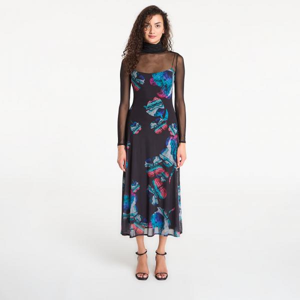 Šaty Desigual Watercolor Christian Lacroix Dress Black S