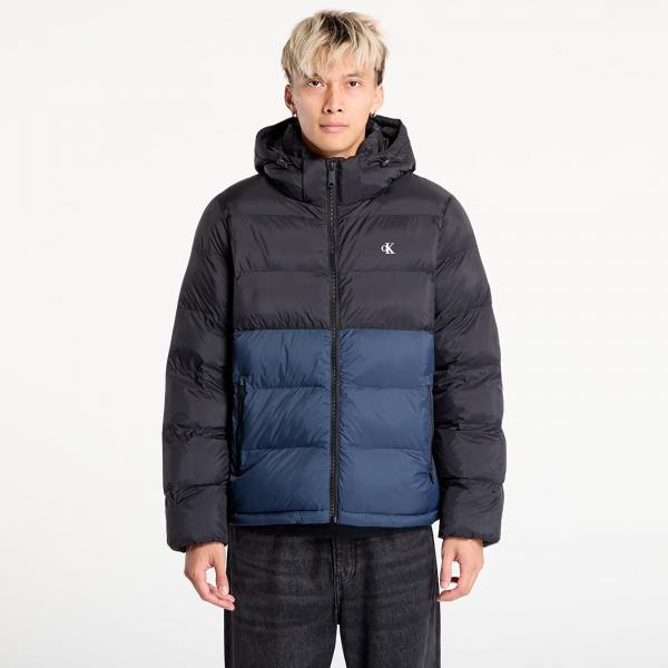 Péřovka Calvin Klein Jeans Ls Nylon Color Bock Jacket Black M
