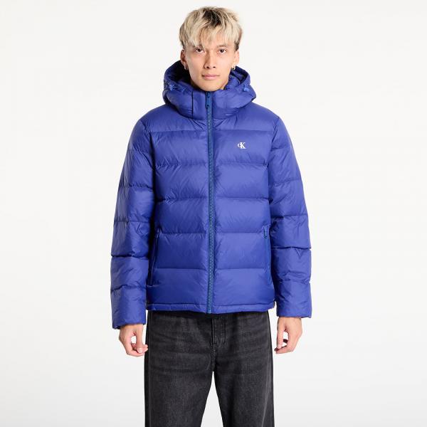 Péřovka Calvin Klein Jeans Ls Nylon Zip Off Hooded Jacket Blue M