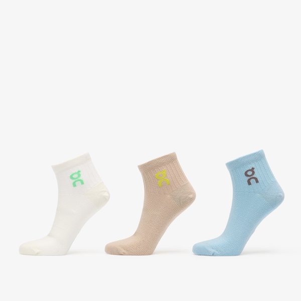Ponožky On Logo Sock Mid 3-Pack Desert/ Wash L