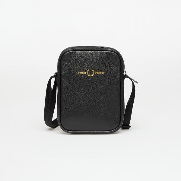 Taška FRED PERRY Scotchgrain Leather Side Bag Black Universal