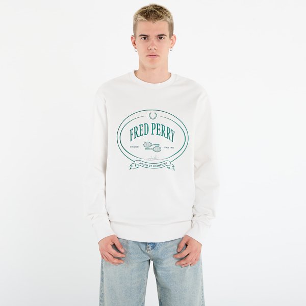 Mikina FRED PERRY Chosen By Champions Sweatshirt Snow White M