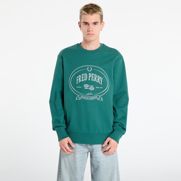 Mikina FRED PERRY Chosen By Champions Sweatshirt Sport Green M