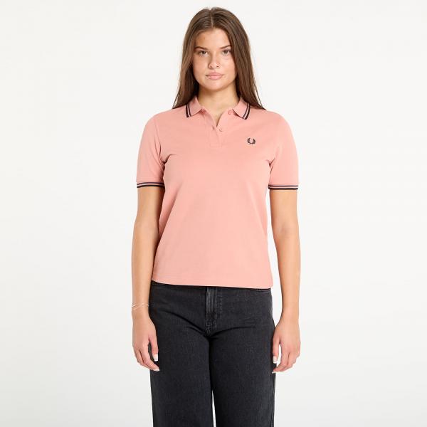 Tričko FRED PERRY Twin Tipped Shirt Blossom Pink/ Anchor Grey/ Black 40