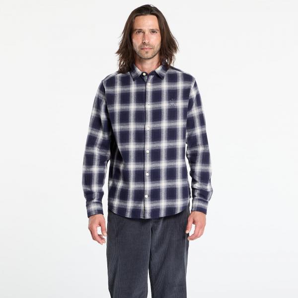 Košile AllSaints Haven Check Ls Shirt Azzurra Blue L