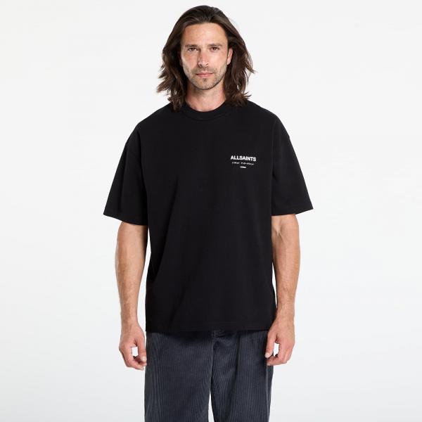 Tričko AllSaints Underground Ss Crew Jet Black L