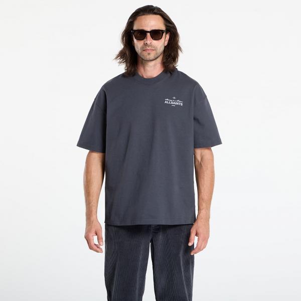 Tričko AllSaints Herald Ss Crew Washed Black L