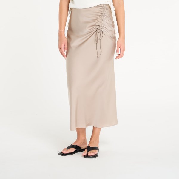Sukně AllSaints Alexia Skirt Taupe Grey 28