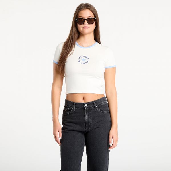 Tričko Guess Jeans Ss Cn Baby Ringer White XS