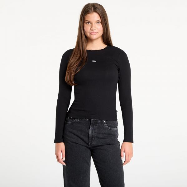 Tričko Guess Jeans Ls Cn Embro Slim Black XS