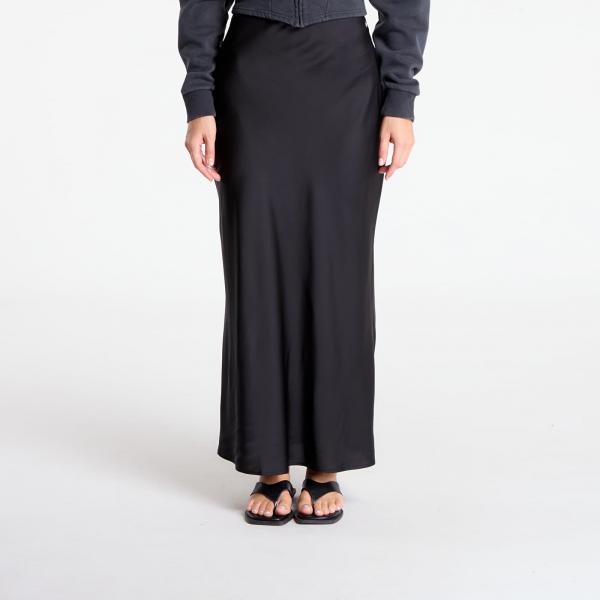 Sukně GUESS Sibilla Long Satin Skirt Black M