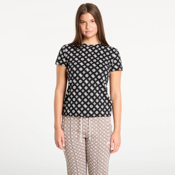 Tričko GUESS Gloria Peony Ss T-Shirt Black S