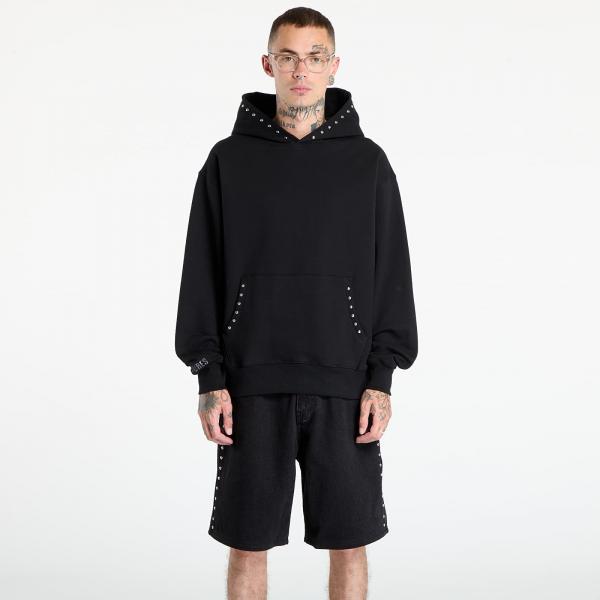 Mikina PLEASURES Daft Club Lucky Studded Hoodie Black S
