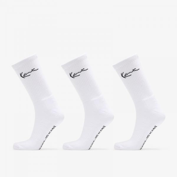 Ponožky Karl Kani Signature Socks 3-Pack White 39-42