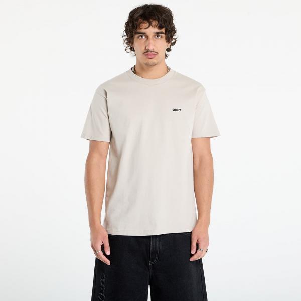 Tričko OBEY Visual Studios Tee Silver Grey XL
