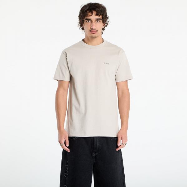 Tričko OBEY Peace & Justice Statue Tee Silver Grey XL
