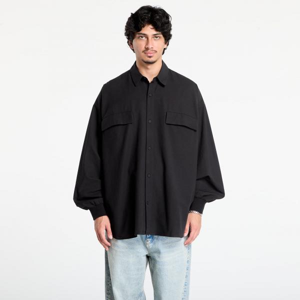 Košile Fear of God Essentials Oxford Shirt Jet Black M