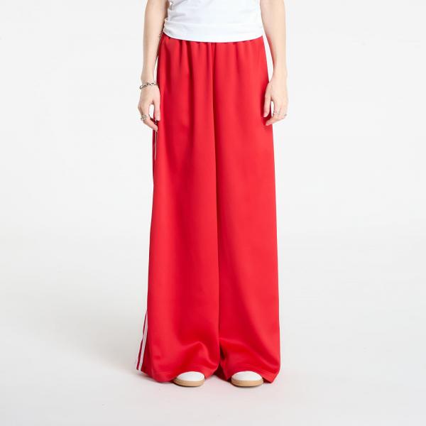 Kalhoty adidas Adicolor Satin Wide Leg Track Joggers Better Scarlet/ Bright Yellow S/36