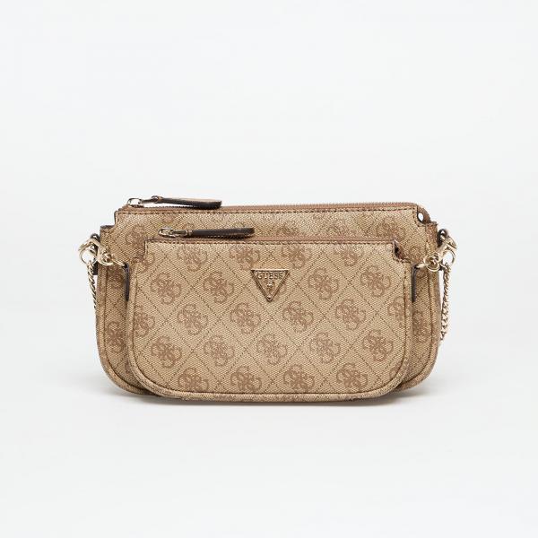 Taška GUESS Noelle II Double Pouch Crossbody Latte Logo/Brown Universal