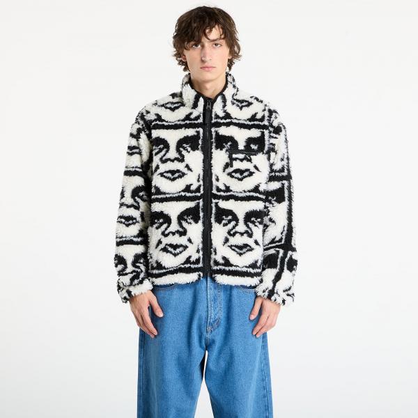 Bunda OBEY Repeated Icon Sherpa Jacket Black Multi M