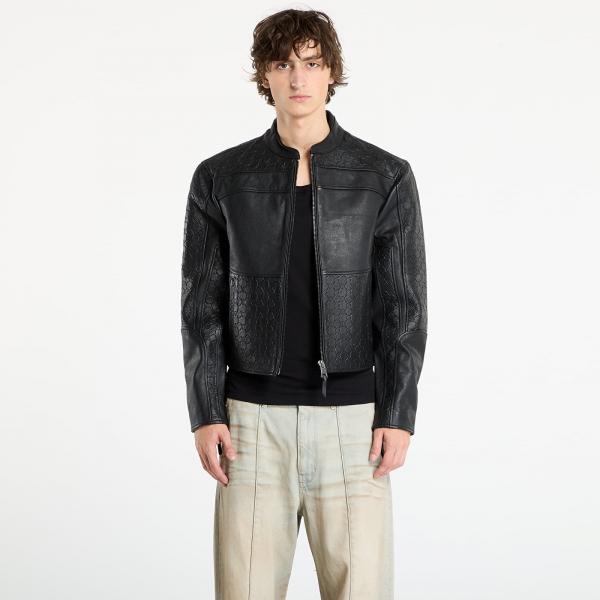 Bunda Daily Paper Structured Leather Jacket Black S
