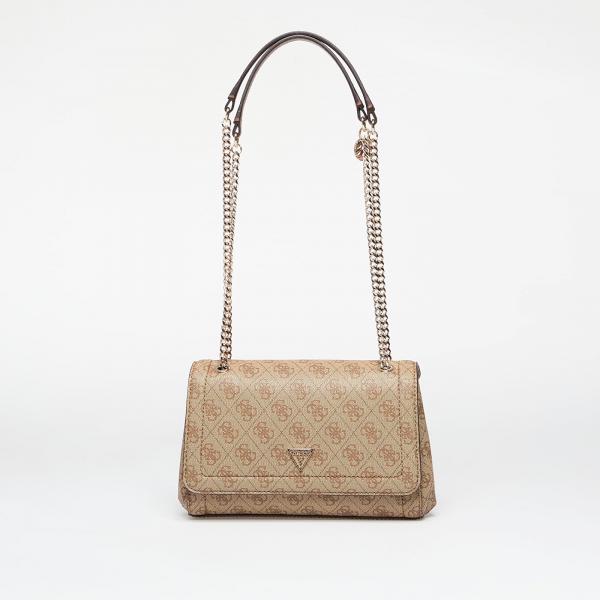 Kabelka GUESS Noelle II Convertible Cross Body Flap Latte Logo/Brown Universal