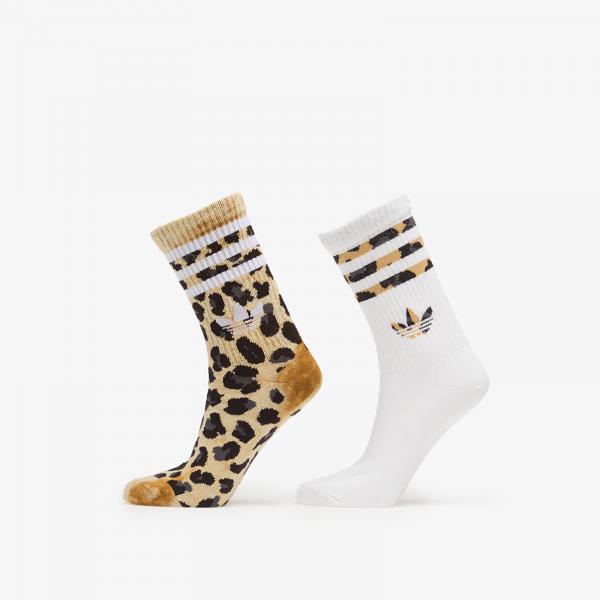 Ponožky adidas Leopard Crew Socks 2-Pack Bronze Strata S