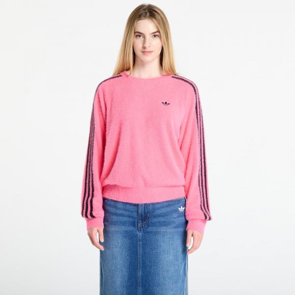 Svetr adidas Adicolor Holiday Knit Sweatshirt Lucid Pink S