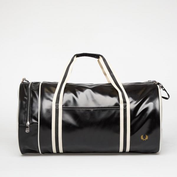 FRED PERRY Classic Large Barrel Bag Black/ Ecru Universal