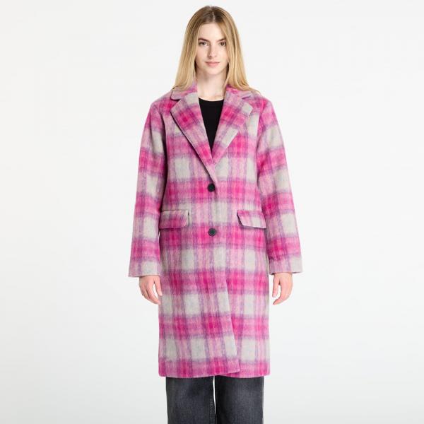 Kabát Desigual Pinkcheck Coat Rosa Fluor S