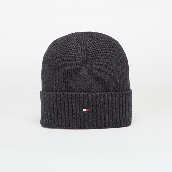 Čepice Tommy Hilfiger Flag Pima Cotton Beanie Charcoal Gray Universal