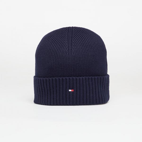 Čepice Tommy Hilfiger Flag Pima Cotton Beanie Navy Universal