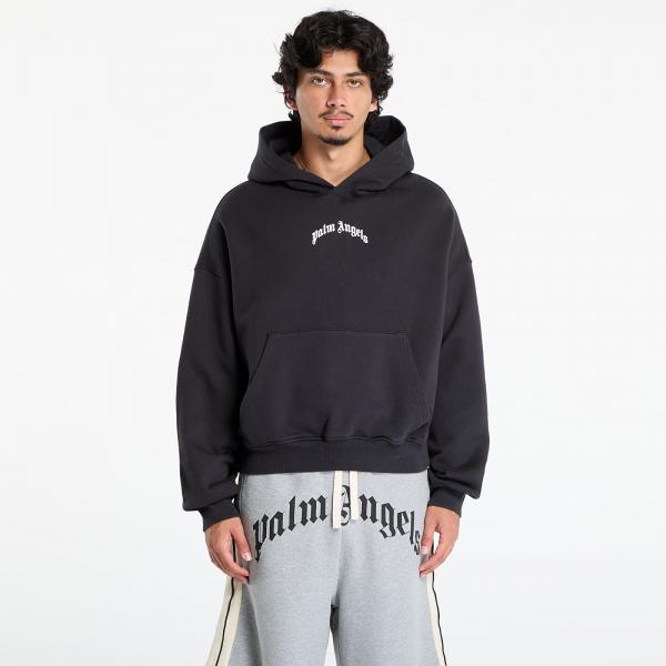 Mikina Palm Angels Back Curved Logo Loose Hoody Black/ Off White XL