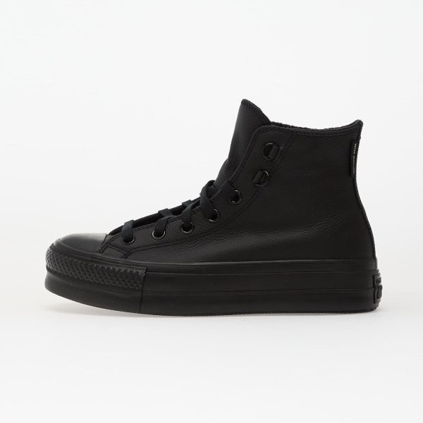 Tenisky Converse Chuck Taylor All Star Lift Platform Leather Hi Black/ Black/ Black EUR 36