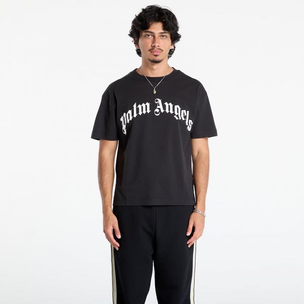 Tričko Palm Angels Curved Logo Reg Tee Black/ Off White L