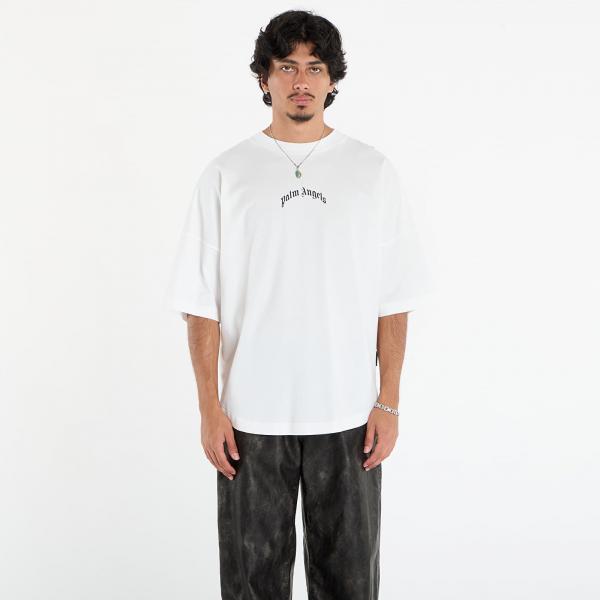 Tričko Palm Angels Back Curved Logo Over Tee Off White/ Black XL