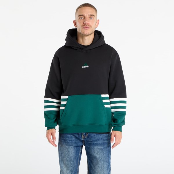 Mikina adidas Archive Cutline Hoodie Black/ Collegiate Green S