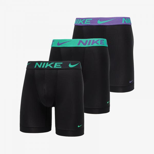 Boxerky Nike DRI-FIT Essential Micro Boxer Brief Long 3-Pack Black S