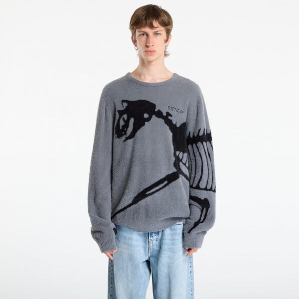 Svetr RIPNDIP Fossil Mohair Knit Sweater Charcoal S